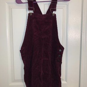 Maroon Overall Dress